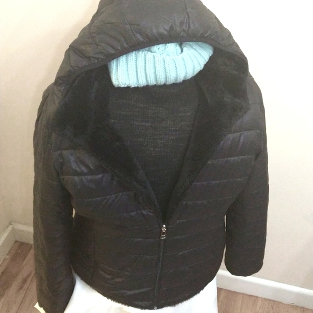 Andrew Marc Faux Fur, Figure Flattering, Fur Lined Down Puffer